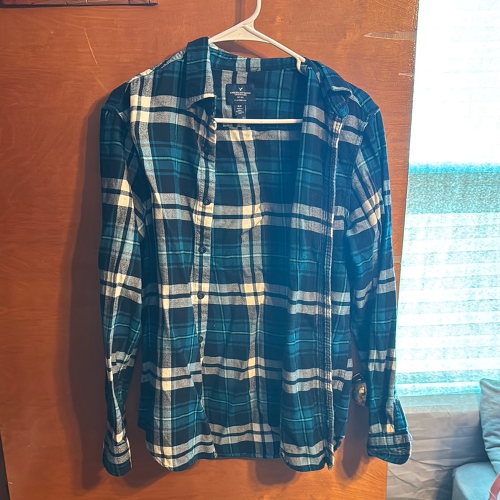 Men's Blue Plaid Flannel